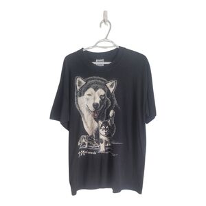 Vintage 1998 Malamute Graphic T Shirt Gildan Extra Large Animals Nature Tee